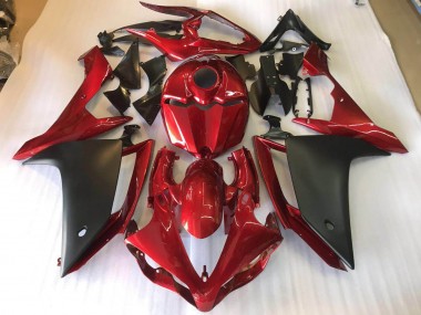 Buy 2007-2008 Matte Black Red Yamaha YZF R1 Motorbike Fairing Kits UK