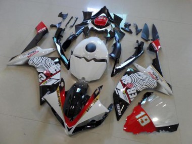 Buy 2007-2008 Black White Red Yamaha YZF R1 Motor Fairings UK