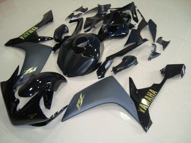 Buy 2007-2008 Matte Black Gold Yamaha YZF R1 Bike Fairings UK