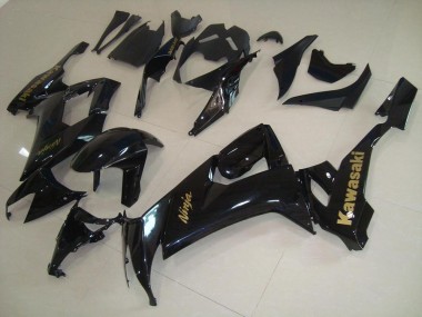 Buy 2008-2010 Glossy Black with Gold Sticker Kawasaki ZX10R Motorcycle Fairings UK