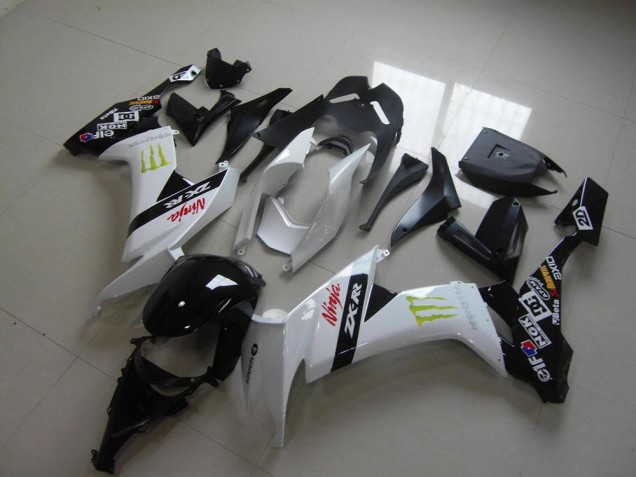 Buy 2008-2010 White Monster Kawasaki ZX10R Bike Fairings UK