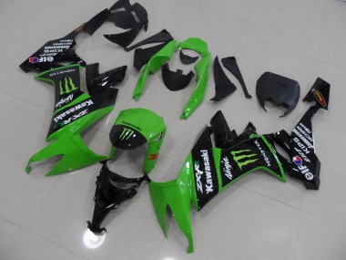 Buy 2008-2010 Green and Black Monster Kawasaki ZX10R Motorbike Fairing UK