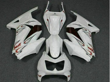 Buy 2008-2012 White Red Kawasaki EX250 Motorcylce Fairings UK