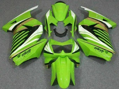 Buy 2008-2012 Green White Black Ninja Kawasaki EX250 Replacement Motorcycle Fairings UK