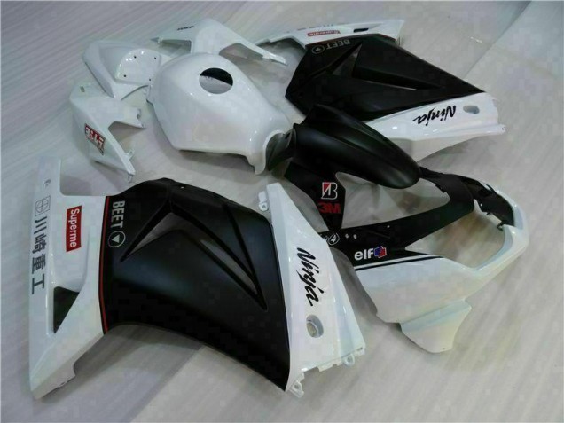 Buy 2008-2012 White Black Ninja Kawasaki EX250 Motorbike Fairings UK