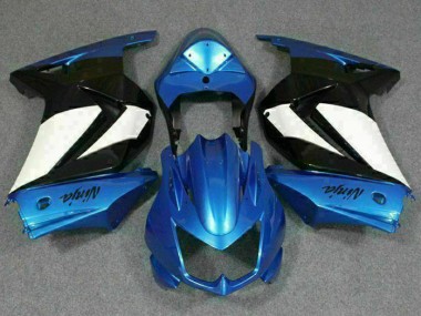 Buy 2008-2012 Blue White Black Ninja Kawasaki EX250 Motorbike Fairing Kits UK