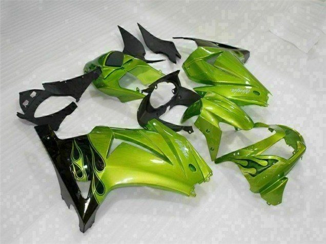 Buy 2008-2012 Green Black Kawasaki EX250 Motorcyle Fairings UK