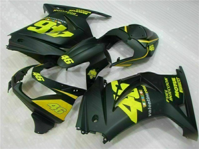 Buy 2008-2012 Black Yellow 46 Kawasaki EX250 Motorcycle Fairings Kit UK