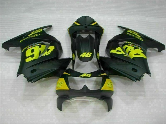 Buy 2008-2012 Black Yellow 46 Kawasaki EX250 Motorcycle Fairings Kit UK