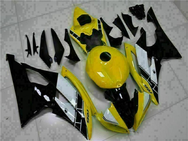 Buy 2008-2016 Yellow Black Yamaha YZF R6 Motorcycle Fairings Kits UK