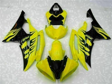 Buy 2008-2016 Yellow Black Yamaha YZF R6 Motorcycle Fairing Kits UK