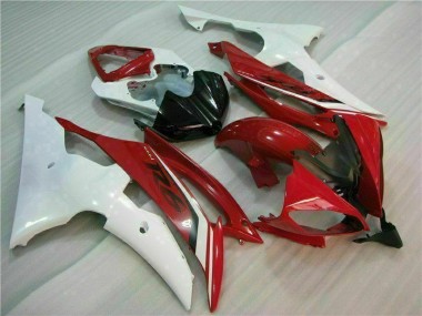 Buy 2008-2016 Red White Yamaha YZF R6 Motorbike Fairing Kits UK