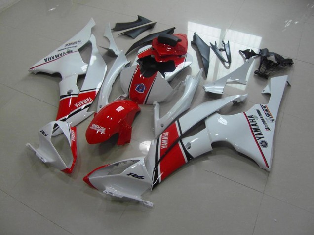 Buy 2008-2016 White Red OEM Style Yamaha YZF R6 Bike Fairings UK