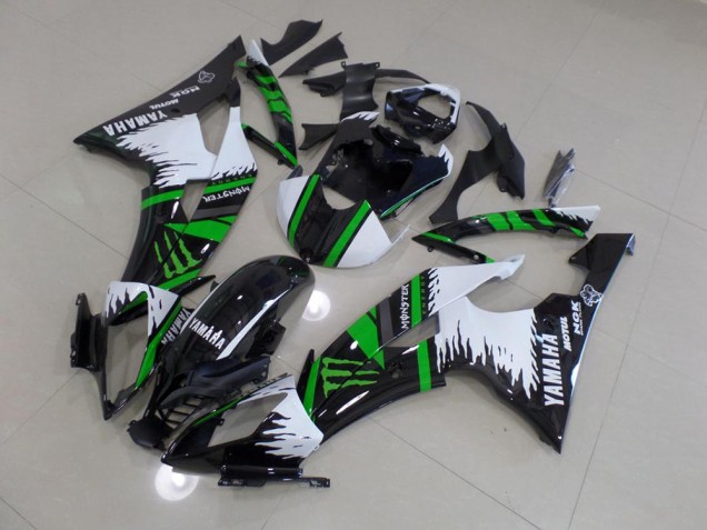 Buy 2008-2016 Special White Green Monster Yamaha YZF R6 Motorbike Fairing Kits UK