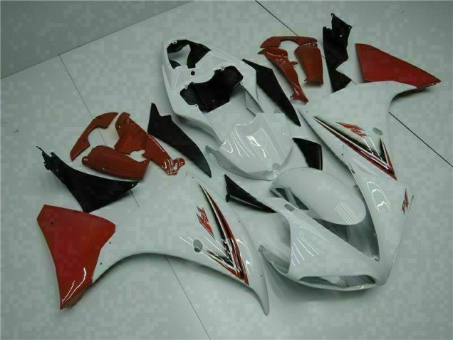 Buy 2009-2011 White Red Yamaha YZF R1 Bike Fairing Kit UK