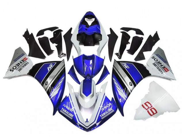 Buy 2009-2011 White Blue Silver Yamaha YZF R1 Bike Fairings UK