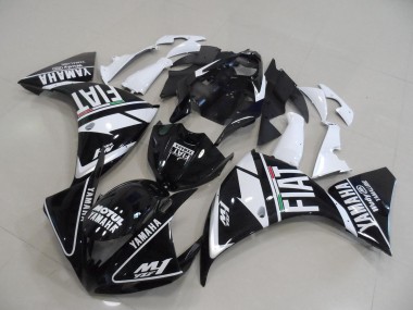 Buy 2009-2011 Black White Fiat Yamaha YZF R1 Bike Fairings UK