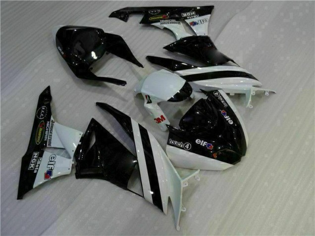 Buy 2009-2012 Black White 3M Touch4 Kawasaki ZX6R Motorcycle Fairing Kits UK