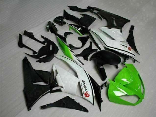 Buy 2009-2012 Green Black White 25 Kawasaki ZX6R Bike Fairings UK