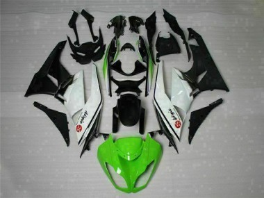 Buy 2009-2012 Green Black White 25 Kawasaki ZX6R Bike Fairings UK