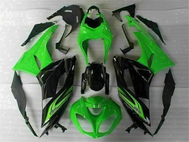 Buy 2009-2012 Green Black Kawasaki ZX6R Motorbike Fairing UK