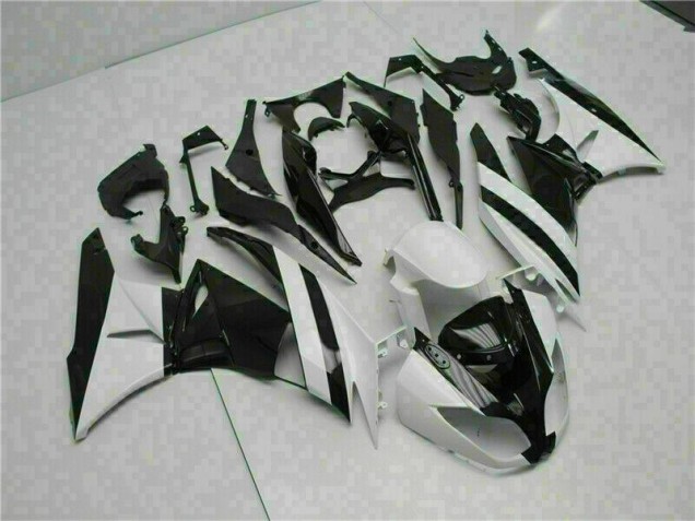 Buy 2009-2012 White Black Kawasaki ZX6R Motorcycle Replacement Fairings UK