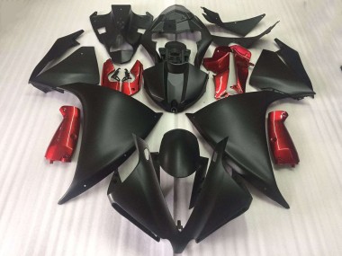 Buy 2012-2014 Matte Black Glossy Red Yamaha YZF R1 Moto Fairings UK