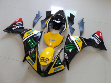 Buy 2012-2014 Yellow Black Monster Yamaha YZF R1 Replacement Fairings UK