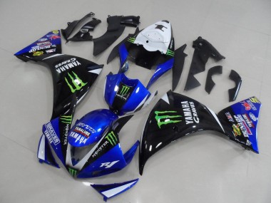 Buy 2012-2014 Blue Black Monster Yamaha YZF R1 Motorcycle Fairing Kits UK