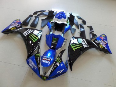 Buy 2012-2014 Blue Black Monster Yamaha YZF R1 Motorbike Fairing UK