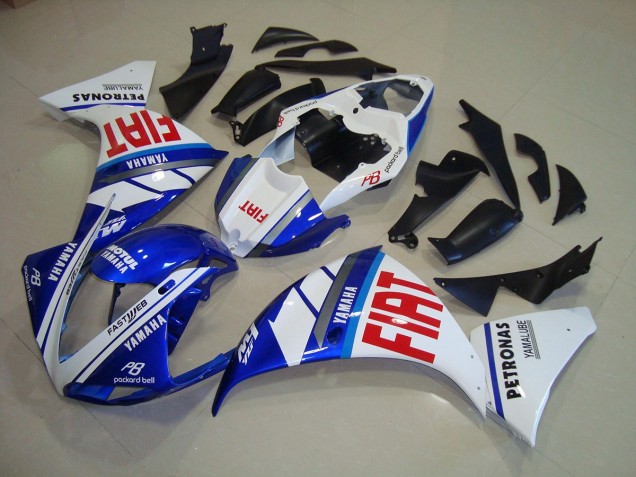 Buy 2012-2014 Blue White Fiat Yamaha YZF R1 Bike Fairings UK