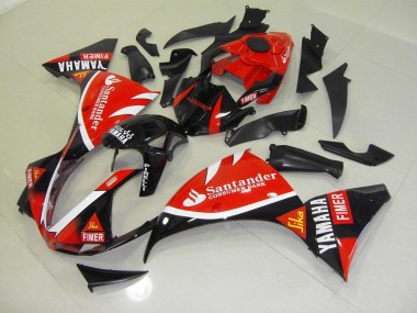 Buy 2012-2014 Red Black Santander Yamaha YZF R1 Motorbike Fairing Kits UK