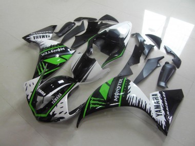 Buy 2012-2014 White Green Monster Yamaha YZF R1 Moto Fairings UK