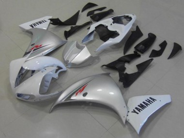 Buy 2012-2014 White Silver Yamaha YZF R1 Motorcycle Fairings UK