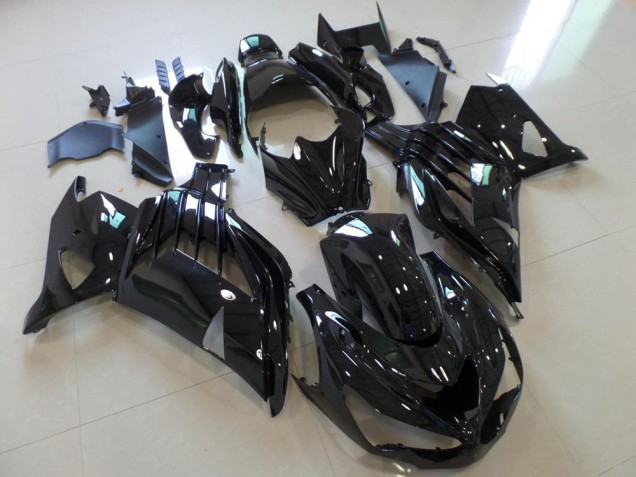 Buy 2012-2021 Glossy Black Kawasaki ZX14R ZZR1400 Motorbike Fairing Kits UK