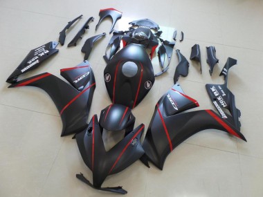 Buy 2012-2016 Matte Bladk with Red Stripe Honda CBR1000RR Motorcycle Fairings Kits UK