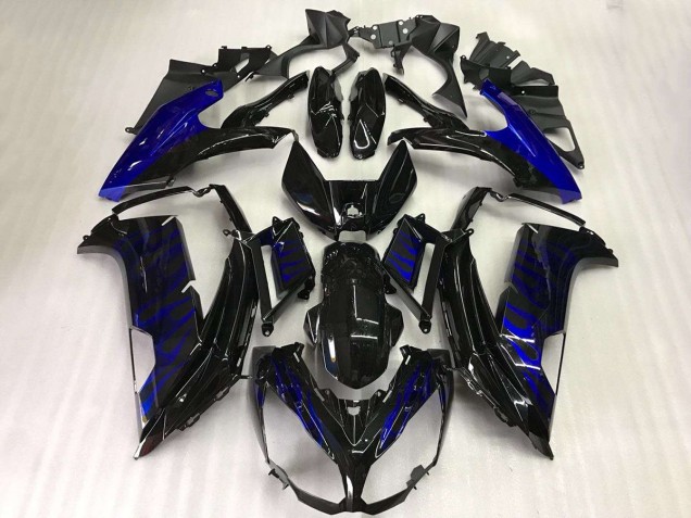 Buy 2012-2016 Black Blue Flame Kawasaki EX650 Motor Fairings UK