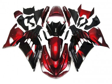 Buy 2012-2021 Red Black Kawasaki ZX14R ZZR1400 Motorbike Fairings UK