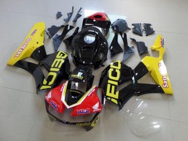 Buy 2013-2021 Yellow Black Geico Honda CBR600RR Motorcyle Fairings UK