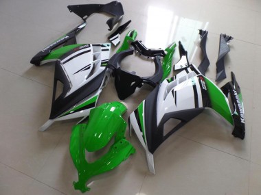 Buy 2013-2016 Green Black and White Kawasaki ZX300R Motorcycle Fairing UK