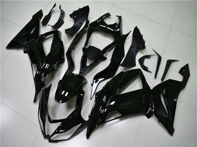 Buy 2013-2018 Glossy Black Kawasaki ZX6R Motorcycle Fairings Kit UK