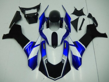 Buy 2015-2019 Black Blue Yamaha YZF R1 Motorcycle Fairings Kits UK