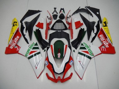 Buy 2009-2015 White Red Alitalia Aprilia RSV4 Replacement Fairings UK