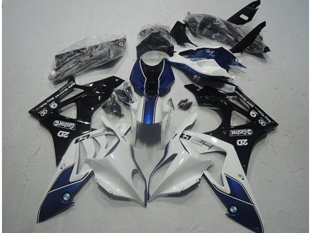 Buy 2009-2014 White Blue BMW S1000RR Motor Bike Fairings UK