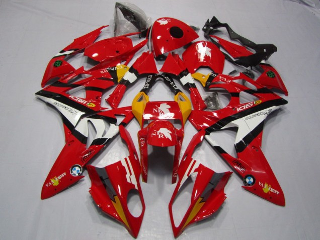 Buy 2009-2014 Red White BMW S1000RR Motorcyle Fairings UK