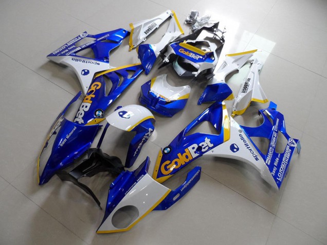 Buy 2009-2014 Blue White GoldBet BMW S1000RR Motorcycle Fairings Kit UK