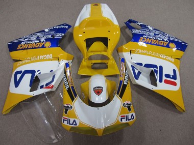 Buy 1993-2005 Yellow White Fila Ducati 748 Bike Fairings UK