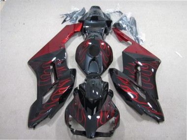 Buy 2004-2005 Black Red Flame Honda CBR1000RR Bike Fairings UK