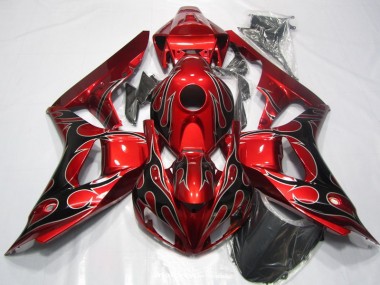 Buy 2006-2007 Red Black Flame Honda CBR1000RR Replacement Fairings UK