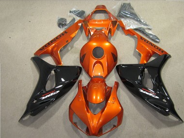 Buy 2006-2007 Black Orange Fireblade Honda CBR1000RR Motorbike Fairing UK